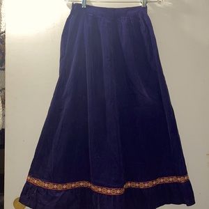 Violet blue corduroy skirt
